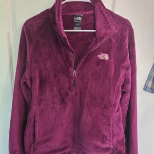 The North Face Women's Plush Burgundy Teddy Jacket